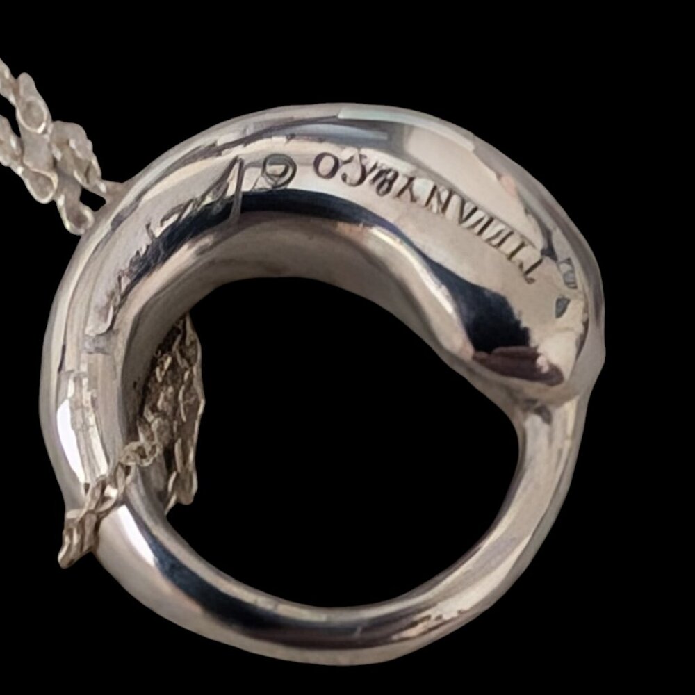 Elsa Peretti Tiffany and Company Eternal circle pendant with chain - Picture 2 of 5